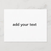 Carte Postale ajouter votre texte simple minimum personnalisé pe (Devant)