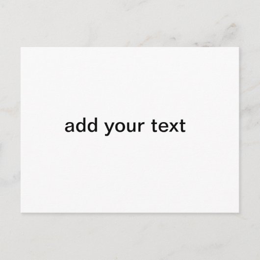 Carte Postale ajouter votre texte simple minimum personnalisé pe (Devant)