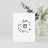 Carte Postale ajoutez simplement votre code Q R scan ajoutez nom (Debout devant)
