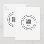 Carte Postale ajoutez simplement votre code Q R scan ajoutez nom (Devant / Derrière)