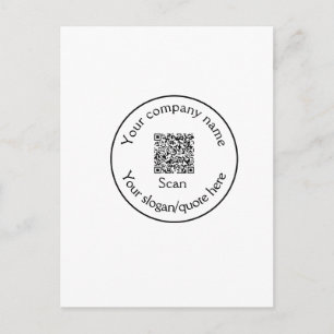 Carte Postale ajoutez simplement votre code Q R scan ajoutez nom