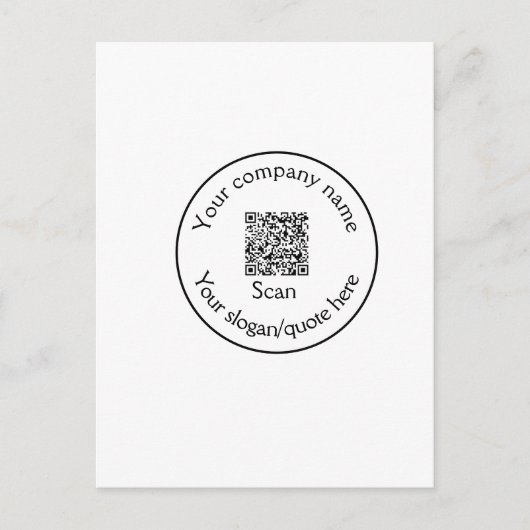 Carte Postale ajoutez simplement votre code Q R scan ajoutez nom (Devant)
