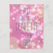 Carte Postale Ajoutez un peu de confettis - Citation Inspirante (Devant)