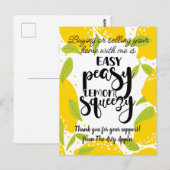 Carte Postale ajoutez votre logo de parrainage cadeau de remerci (Devant / Derrière)