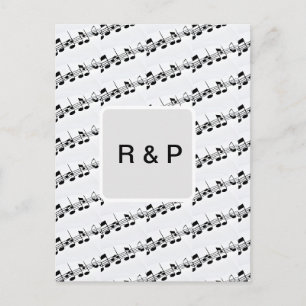 Carte Postale Ajoutez votre nom couple notes de musique rythme m