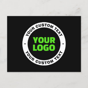 Carte Postale Ajoutez votre propre logo d'entreprise ou design t
