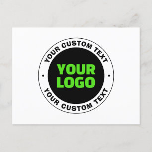 Carte Postale Ajoutez votre propre logo d'entreprise ou design t