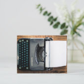 Carte Postale Ajoutez votre propre texte au papier de machine à (Debout devant)