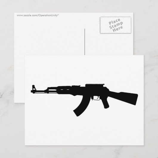 Carte Postale ak47 (Devant / Derrière)