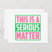 Carte Postale AKA C'est une affaire sérieuse 1908 (Devant / Derrière)