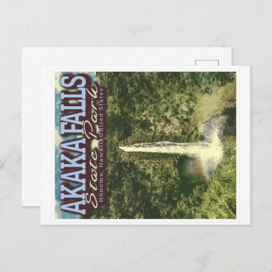 CARTE POSTALE AKAKAKA FALLS STAPARK - HONOMU HAWAII US (Devant / Derrière)