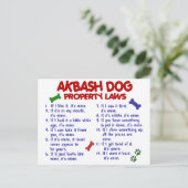 Carte Postale AKBASH DOG, propriété Lois 2 (Debout devant)