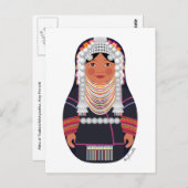Carte postale Akha de Thaïlande Matryoshka (Devant / Derrière)