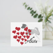 Carte postale Akita Love (Debout devant)