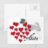Carte postale Akita Love (Devant / Derrière)