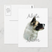 Carte Postale Akita Mom 2 (Devant / Derrière)