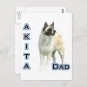 Carte Postale Akita Papa 4 (Devant / Derrière)