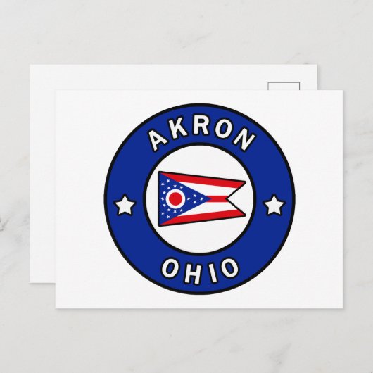 Carte Postale Akron Ohio (Devant / Derrière)