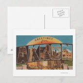 Carte Postale Akron, Ohio Scènes de grandes lettresAkron, OH (Devant / Derrière)