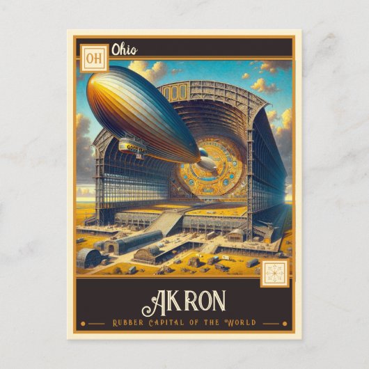 Carte Postale Akron, Ohio | VINTAGE (Devant)