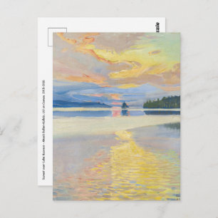 Carte Postale Akseli Gallen-Kallela - Coucher de soleil sur le l