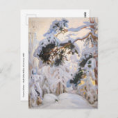 Carte Postale Akseli Gallen-Kallela - Forêt en hiver (Devant / Derrière)
