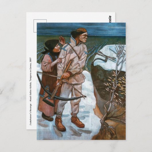 Carte Postale Akseli Gallen-Kallela - La venge de Joukahainen (Devant / Derrière)