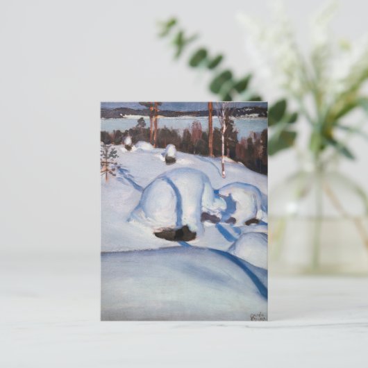Carte Postale Akseli Gallen-Kallela - Paysage hivernal #1 (Debout devant)