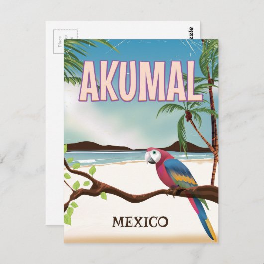 Carte Postale Akumal Mexico Beach (Devant / Derrière)