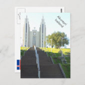Carte Postale Akureyrarkirkja, Akureyri, Islande (Devant / Derrière)