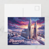 Carte Postale Akureyrarkirkja Islande (Devant / Derrière)