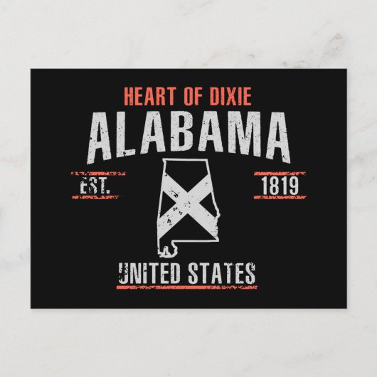 Carte Postale Alabama (Devant)