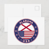 Carte Postale Alabama (Devant / Derrière)