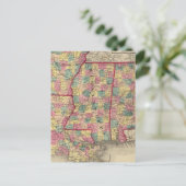 Carte Postale Alabama, Arkansas, Louisiane et Mississippi (Debout devant)