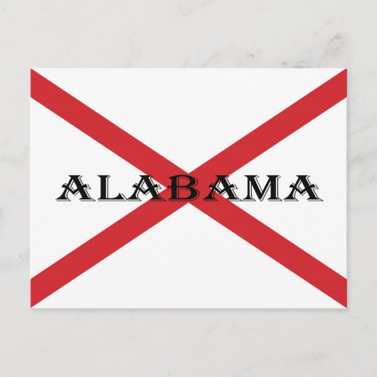 Carte Postale Alabama Drapeau et bannière pc arc4 (Devant)