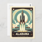 Carte Postale Alabama | Esprit patriotique Vintage (Devant / Derrière)
