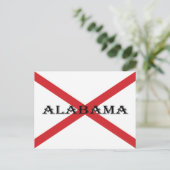 Carte Postale Alabama et drapeau (Debout devant)