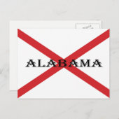 Carte Postale Alabama et drapeau (Devant / Derrière)