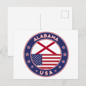 Carte Postale Alabama, États-Unis, (Devant / Derrière)