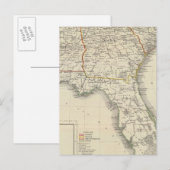 Carte Postale Alabama, Géorgie, Caroline du Sud et Floride (Devant / Derrière)