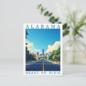 Carte Postale Alabama Heart of Dixie USA Travel Place (Debout devant)