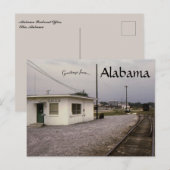 Carte Postale Alabama Railroad Office in Elba Alabama (Devant / Derrière)