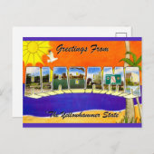 Carte Postale Alabama Retro Greeting (Devant / Derrière)