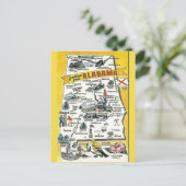 Carte Postale Alabama State  Map Postcard (Debout devant)