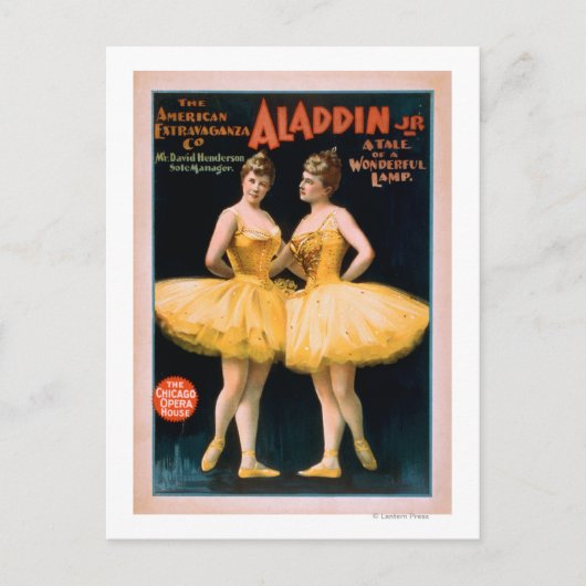 Carte Postale Aladdin Jr. Conte d'un merveilleux théâtre de lamp (Devant)