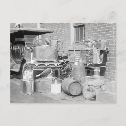 Carte Postale Alambic de moonshine confisqué, 1922 (Devant)