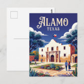 Carte Postale Alamo États-Unis (Devant / Derrière)