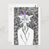 Carte Postale Alan Watts Chat (Devant / Derrière)