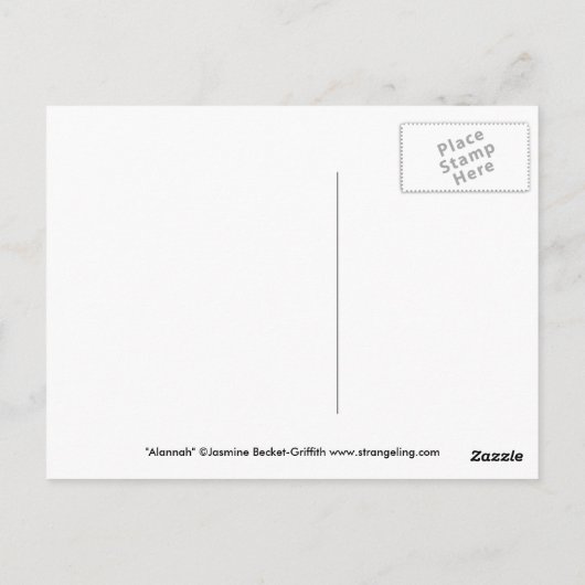 Carte postale "Alannah" (Dos)
