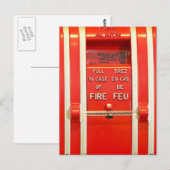 Carte Postale alarme incendie (Devant / Derrière)